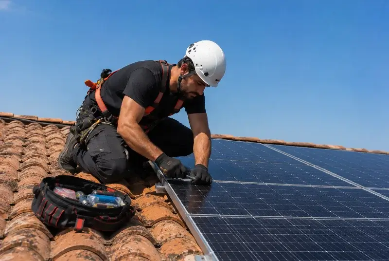 Maintenance et monitoring de panneaux solaires à la Chapelle-Saint-Laud