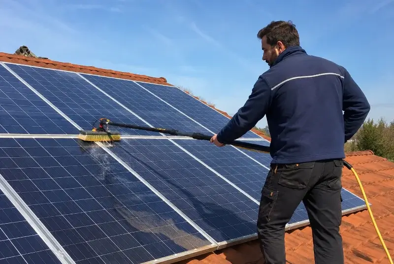 Nettoyage et entretien de panneaux solaires à la Chapelle-Saint-Laud